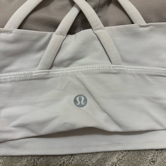Lululemon Women's White Longline Energy Bra - Picture 3 of 4